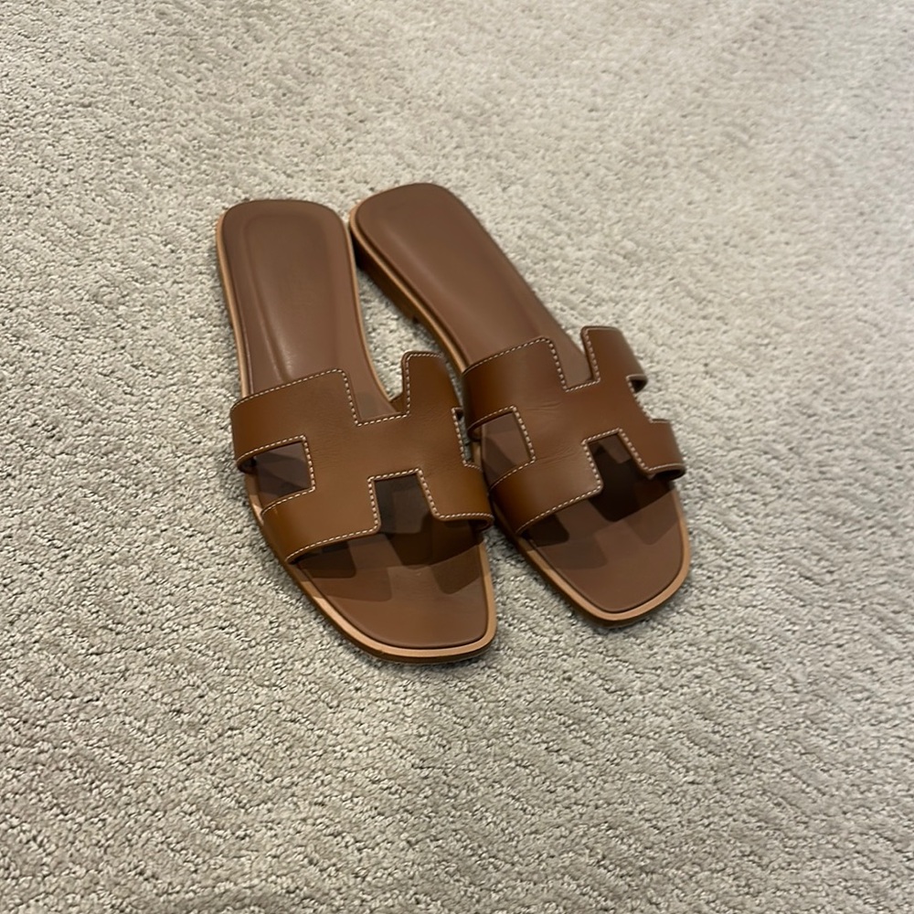 Brown Slide Sandals